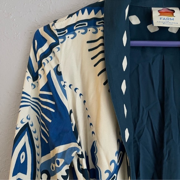 Farm Rio Anthropologie Long-Sleeve Blazer Dress XS - Picture 6 of 10